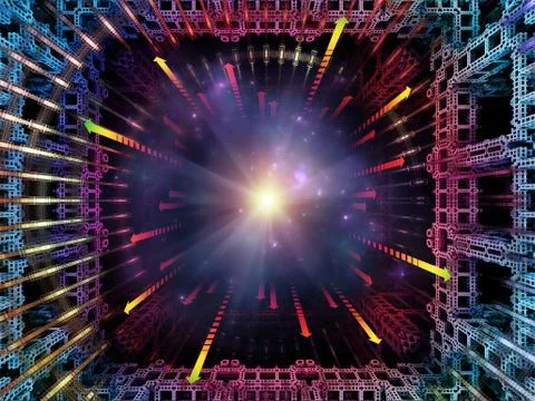 Advance of Quantum Space Stock Illustration