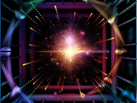 Advance of Quantum Space Stock Illustration