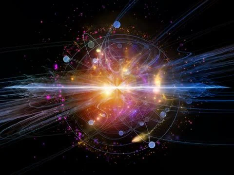 Advance of Quantum Wave Stock Illustration