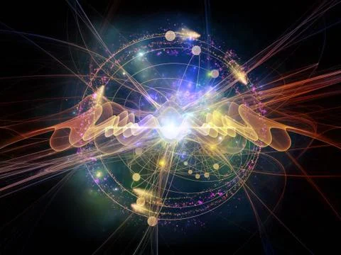 Advance of Quantum Wave Stock Illustration