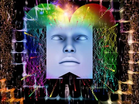 Advance of Super Human AI Illustrazione stock