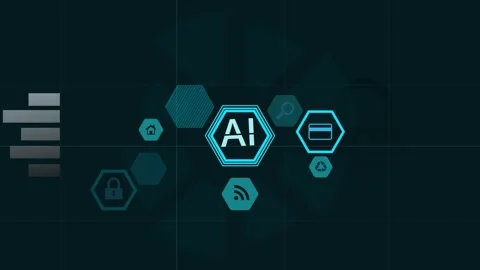 Advance technology with artificial intelligence effects Stock Footage 295587247