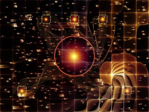 Advance of Technology Links Stock Illustration