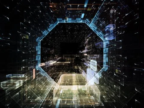 Advance of Virtual Space Stock Illustration