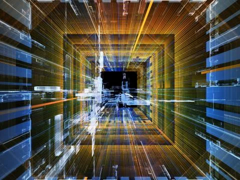 Advance of Virtual Space 스톡 일러스트