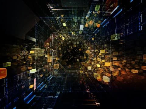 Advance of Virtual Space Stock Illustration