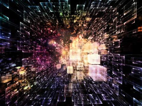 Advance of Virtual Space Stock Illustration