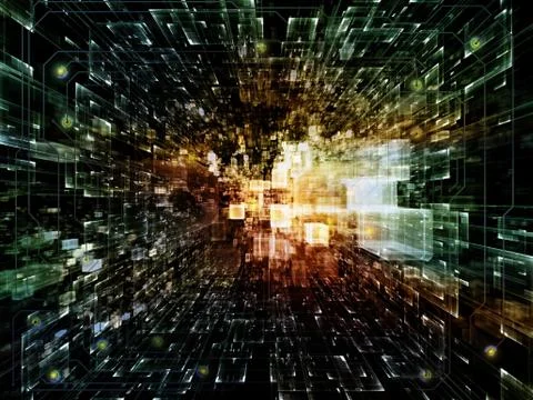 Advance of Virtual Space Illustrazione stock