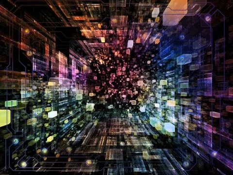 Advance of Virtual Space Illustrazione stock