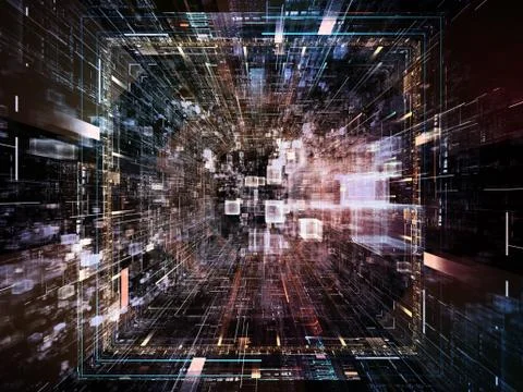 Advance of Virtual Space Stock Illustration