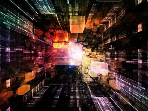 Advance of Virtual Space Illustrazione stock