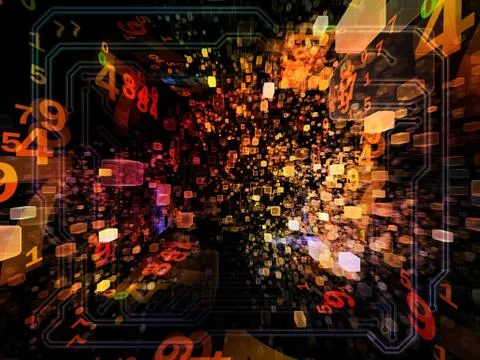 Advance of Virtual Space 스톡 일러스트