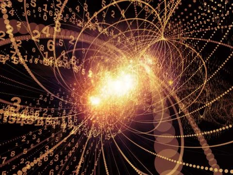 Advance of Wave Particle Illustrazione stock