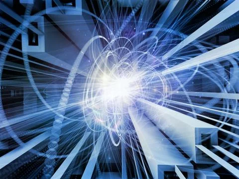 Advance of Wave Particle Stock Illustration