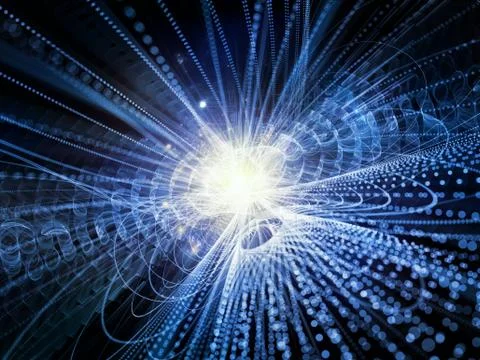 Advance of Wave Particle Stock Illustration