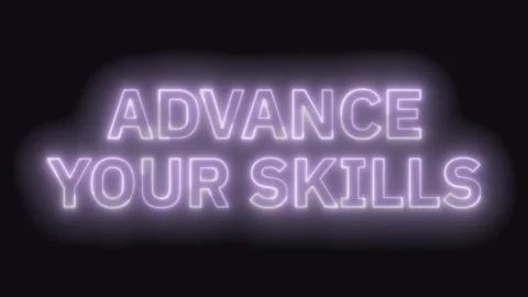 Advance Your Skills Text Seamless Loop 4K Stock Footage 308575821