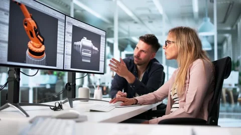 Advanced 3D CAD Modeling Software For Mechanical Engineering Stock Footage 316449523