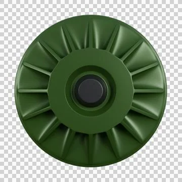 Advanced 3D Concept of a Modern Land Mine for Military Strategy Stock Illustration