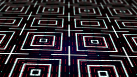 Advanced 3d graphic images of the motion of colored patterns Stock Footage 88110183