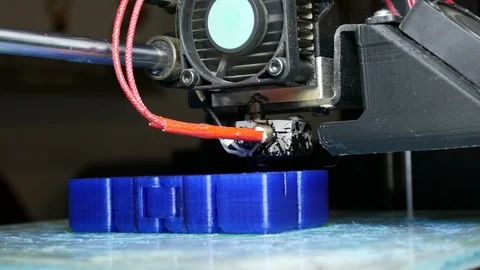 Advanced 3D printer prints Stock Footage 88289601