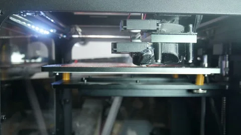 Advanced 3D printer prints Stock Footage 89144221