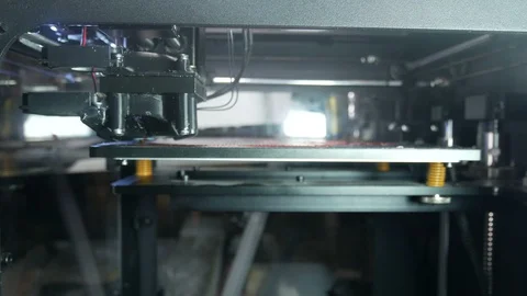 Advanced 3d printer prints the part Stock Footage 89144097