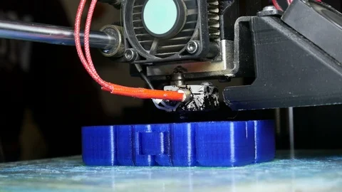 Advanced 3d printer prints the product Stock Footage 88289592