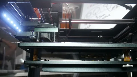 Advanced 3d printer works Stock Footage 89144257