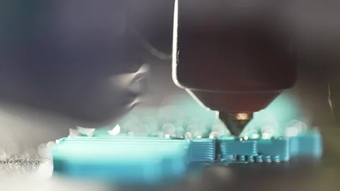 Advanced 3D Printing Technology Producing Plastic Components in Factory Vídeos de archivo 317154197