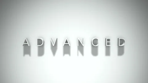 Advanced 3D title animation with shadows on a white background Stock Footage 297671635