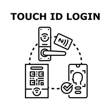 Advanced access control digital login technologies icon concept 스톡 일러스트