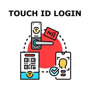 Advanced access control digital login technologies icon concept Stock Illustration