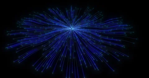 Advanced AI Cloud Computing Network Visualisation on Black Background Stock Footage 335537194