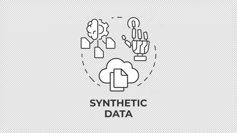 Advanced ai data strategies line concept icons animation set Video stock 337774451