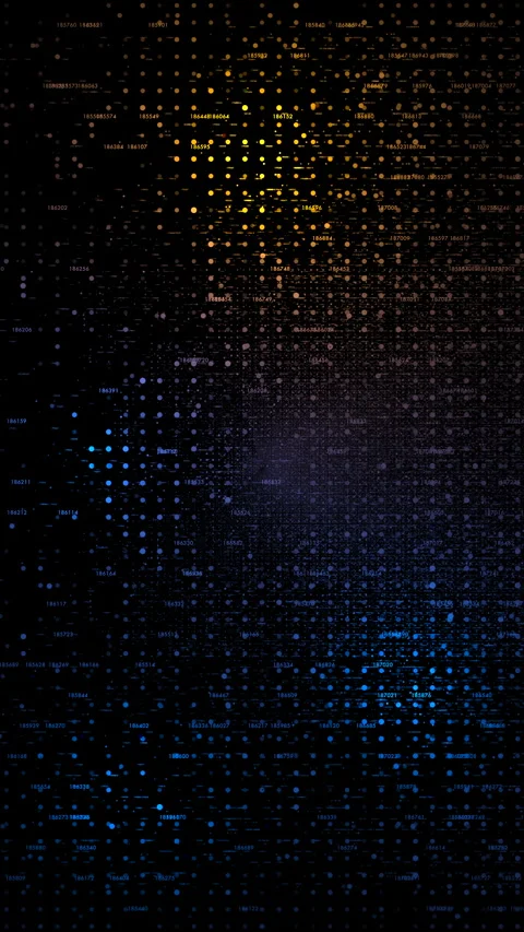 Advanced AI Deep Learning Grid and Cybersecurity Data Visualization Concept Stock Footage 334366807