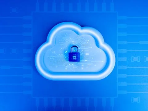 Advanced AI infrastructure and cloud security concept. Technology protectio.. Stock Photos