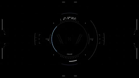 Advanced Aircraft Cockpit Flight Telemetry HUD Display Overlay with Horizon Video stock 341473065