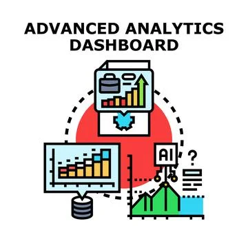 Advanced analytics dashboard displaying business data insights イラスト素材