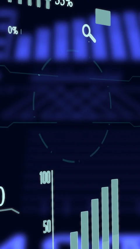 An advanced and futuristic Data Visualization Interface featuring Stock Footage 287211231