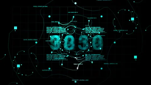 Advanced Artificial Intelligence Decrypting Codes on Futuristic Cyber Security Stock Footage 340254306