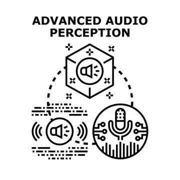 Advanced audio perception concept optimizing sound technology Stock Illustration
