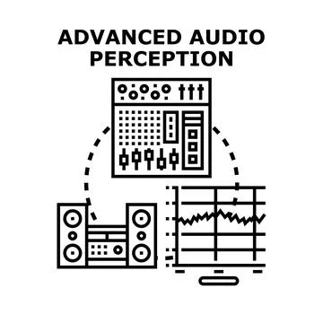 Advanced audio perception system and sound engineering technology Stock Illustration