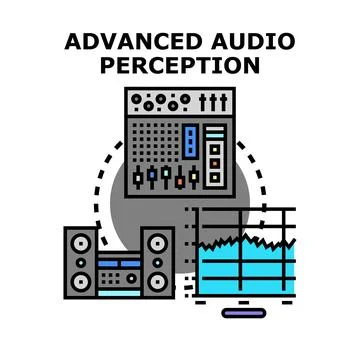 Advanced audio perception system and sound engineering technology Stock Illustration