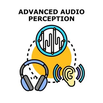Advanced audio perception technology sound concept Ilustración de archivo