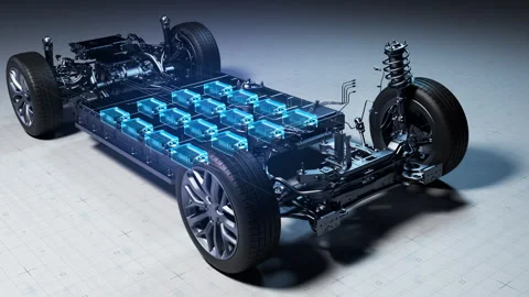 Advanced Automotive Platform High Density Power Storage Solution Stock Footage 327912490