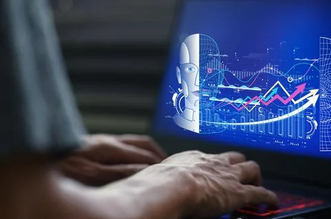 Advanced Business Analytics with Chart and Data Visualization Foto stock
