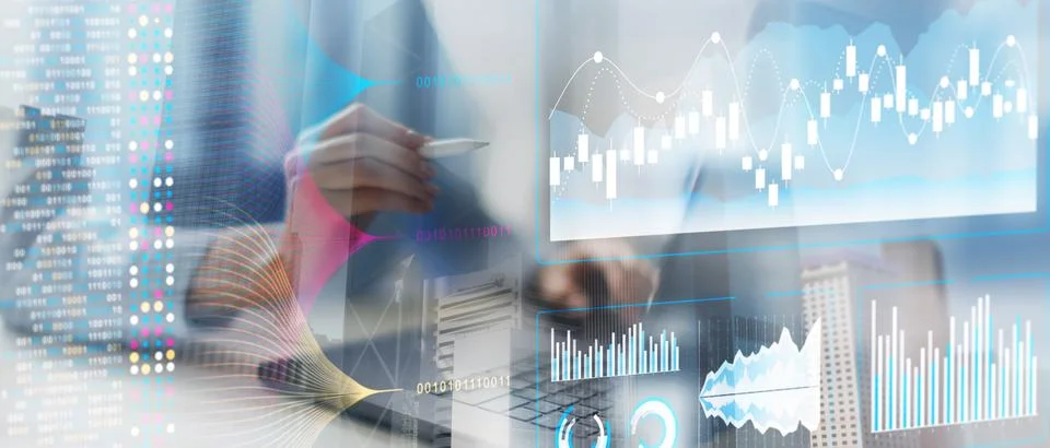 Advanced Business Analytics with Interactive Data Visualization Dashboard. Stock Photos