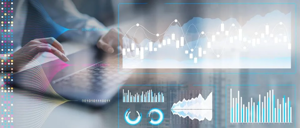 Advanced Business Analytics with Interactive Data Visualization Dashboard. 스톡 사진