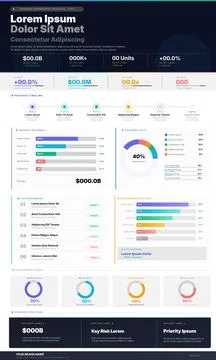 Advanced Business Infographic Template Vector for Professional Reports 스톡 일러스트