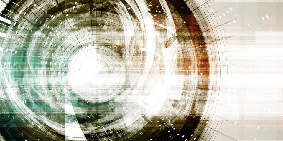 Advanced Business Technology Presentation Abstract Geometric イラスト素材